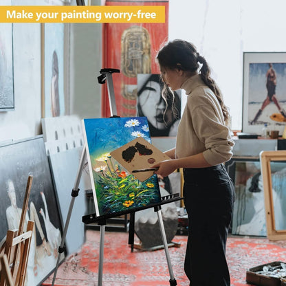 Art Easel Stand for Painting and Sign - RRFTOK 17 to 66 Inch Adjustable Aluminum Tripod Easels for Display, Portable Canvas and Poster Stand with Carry Bag for Beginners, Students and Classroom Use