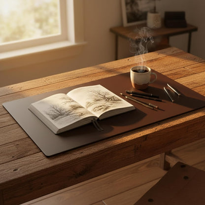 Dacasso Leather Desk Pad Without Side Rails