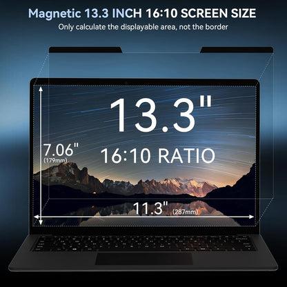 Mamol Magnetic Laptop Privacy Screen 14 inch ,16:10 Aspect Removable Anti Glare Protector Blue Light Privacy Screen Filter,Filter Shield Compatible with HP/Dell/Acer/Asus/Samsung/Lenovo/Thinkpad Envy