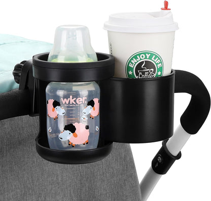 Accmor Stroller Cup Holder, Universal Cup Holder for Uppababy Nuna Doona Strollers, Bottle Drinks Holder for Wheelchair, Walker, Bike, Scooter