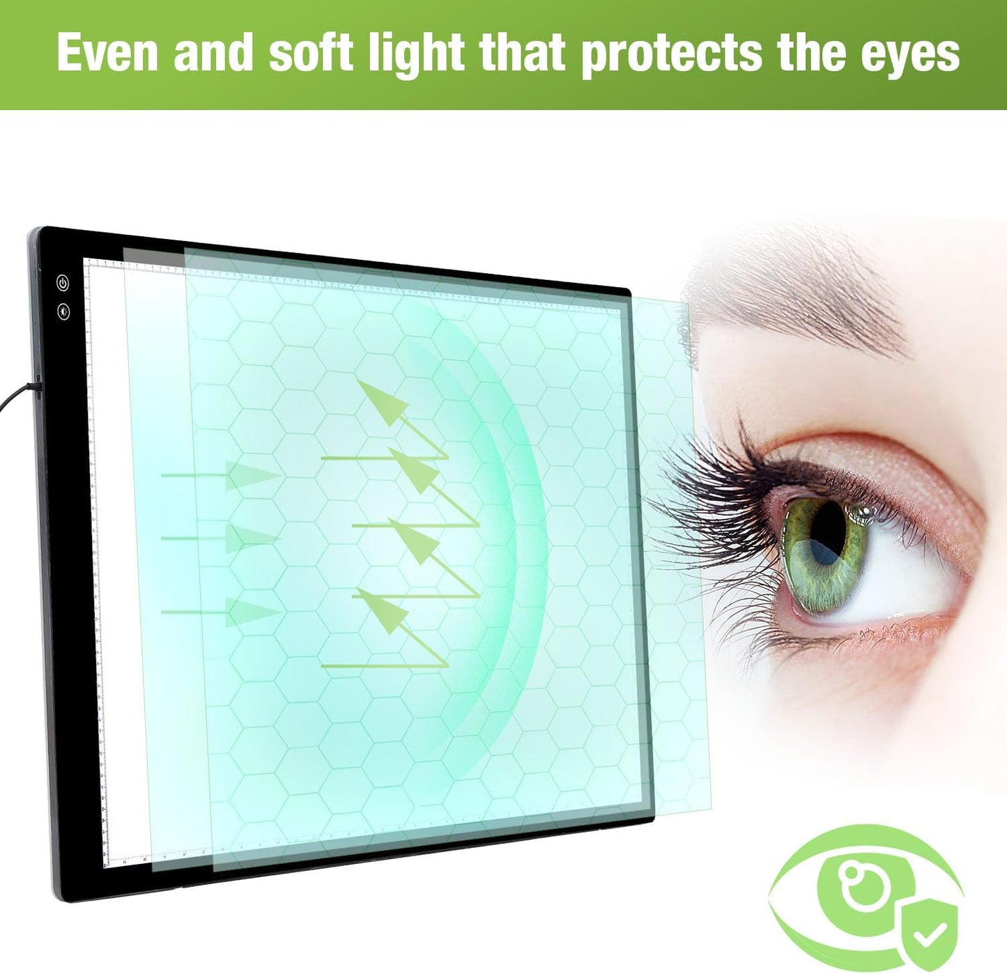 Rechargeable A4 Light Box with Padded Case,led Light pad with Built-in Stand & Clip,6 Levels of Brightness lightbox for tracing,Diamond Painting.Light Table for Artists,Drawing,Sketching,Animation