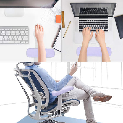 MOSISO Chair Armrest Pads (2 Pack), Memory Foam Home/Office Chair Arm Rest Covers Comfy Computer Gaming Elbow Cushion Removable Washable Elbow Support Forearm Pressure Relief, Black