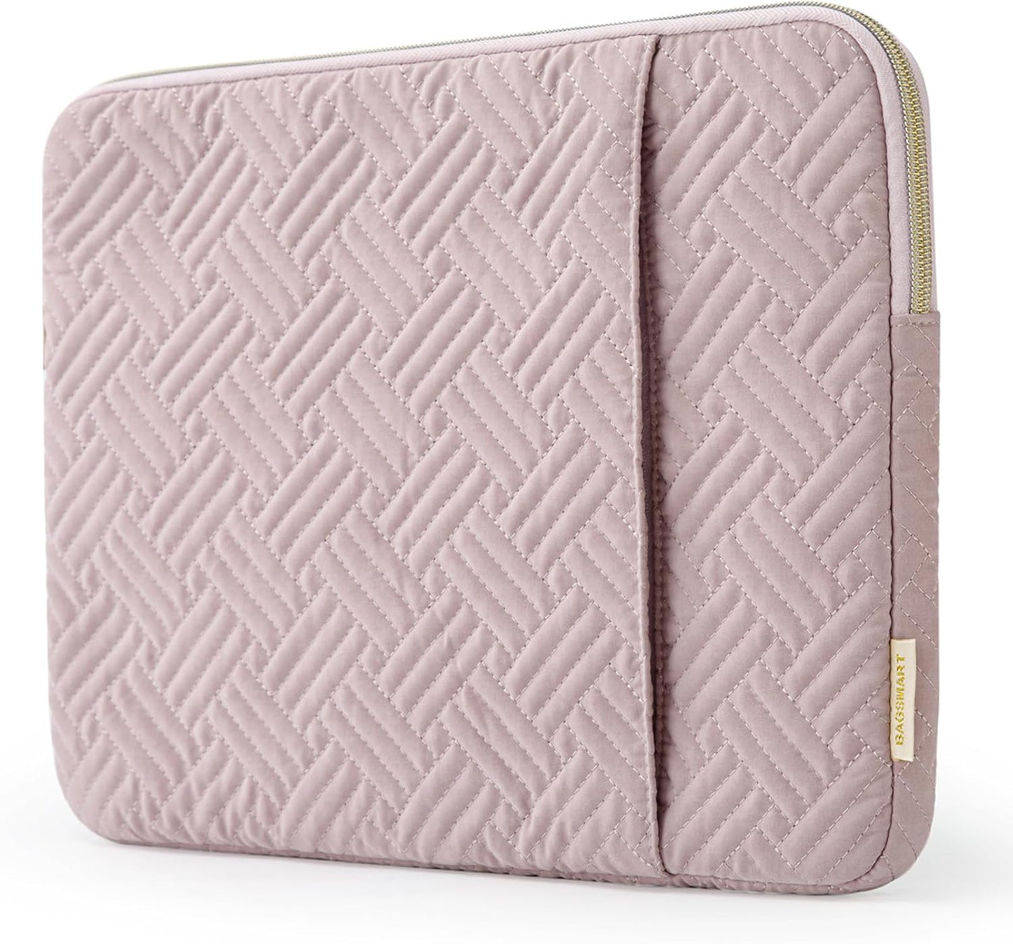 BAGSMART Laptop Sleeve Bag Compatible with MacBook Air/Pro, 13-13.3 inch Notebook, Compatible with MacBook Pro 14 Inch, MacBook Air M2 Sleeve 13 Inch, Repellent Protective Case with Pocket, Pink