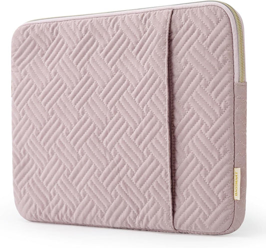 BAGSMART Laptop Sleeve Bag Compatible with MacBook Air/Pro, 13-13.3 inch Notebook, Compatible with MacBook Pro 14 Inch, MacBook Air M2 Sleeve 13 Inch, Repellent Protective Case with Pocket, Pink
