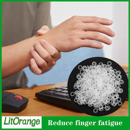 Litorange Silicone 500PCS 40A Clear Universal O-Ring Switch Dampeners Keycap Sealing Gasket Washer (Better Than Rubber) for Cherry MX Switch Keyboard and Mechanical Keyboard Keys Dampers