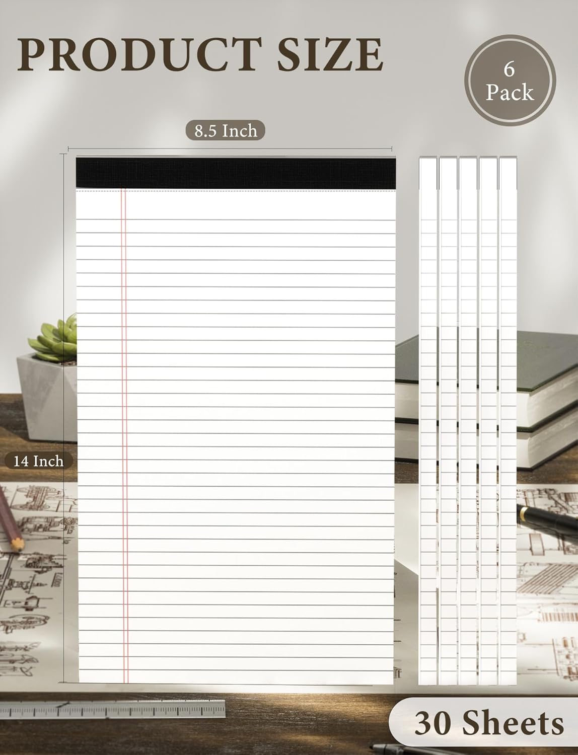 Zaviko Graph Paper Pad 8.5 x 11, 2 Pack, 4x4 Graph Ruled, Grid Paper Pad 8-1/2" x 11", Blueprint Quadrille Pad, Easy Tears Off, Grid Pad Notebook 8.5 x 11, White 70 GSM Graft Paper, 30 Sheets/Pad