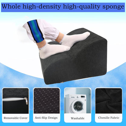 Foot Rest for Under Desk at Work.Multifunctional 3-Tier Foot Stool,with Washable Footrest.for Under Desk,Office Chair Gaming Chair & Sofa,Leg Elevation Pillow,Supports Posture-Brown