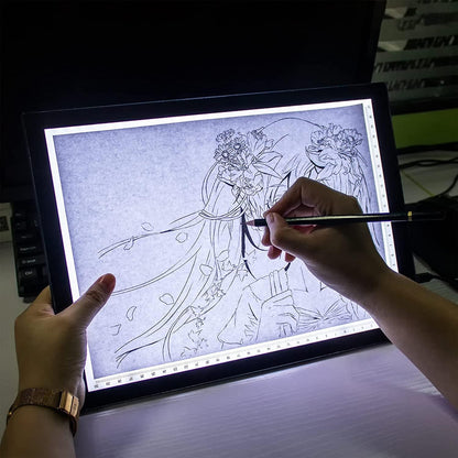 XIAOSTAR Light Box Drawing Pad A5, Tracing Board with Micro USB Cord Charge Cable and Brightness Adjustable for Artists, AnimationDrawing, Sketching, Animation, X-ray Viewing (A5) Not Rechargeable
