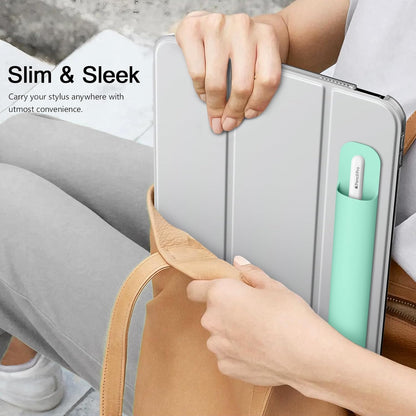 MoKo Pencil Case Holder, Adhesive Silicone Pencil Protected Sleeve Compatible with Apple Pencil Pro/ (USB-C)/ 1st/ 2nd Generation, Similarly Sized Styluses Accessories, Black