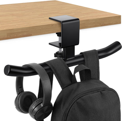 Geelin Bag Hook for Desk Table Heavy-Duty Backpack Hanger Clamp On Purse Holder Adjustable Under Desk Bag Hook for Headphones Handbag Hanger for Classroom Dorm Back to School(Beige)