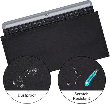 Keyboard Bag Case Sleeve Pouch for Universal Keyboard, Logitech/Razer/Das/Havit/Apple Magic Keyboard Protector, Wireless/Wire Computer/Gaming PC Keyboard Dust Cover-Black