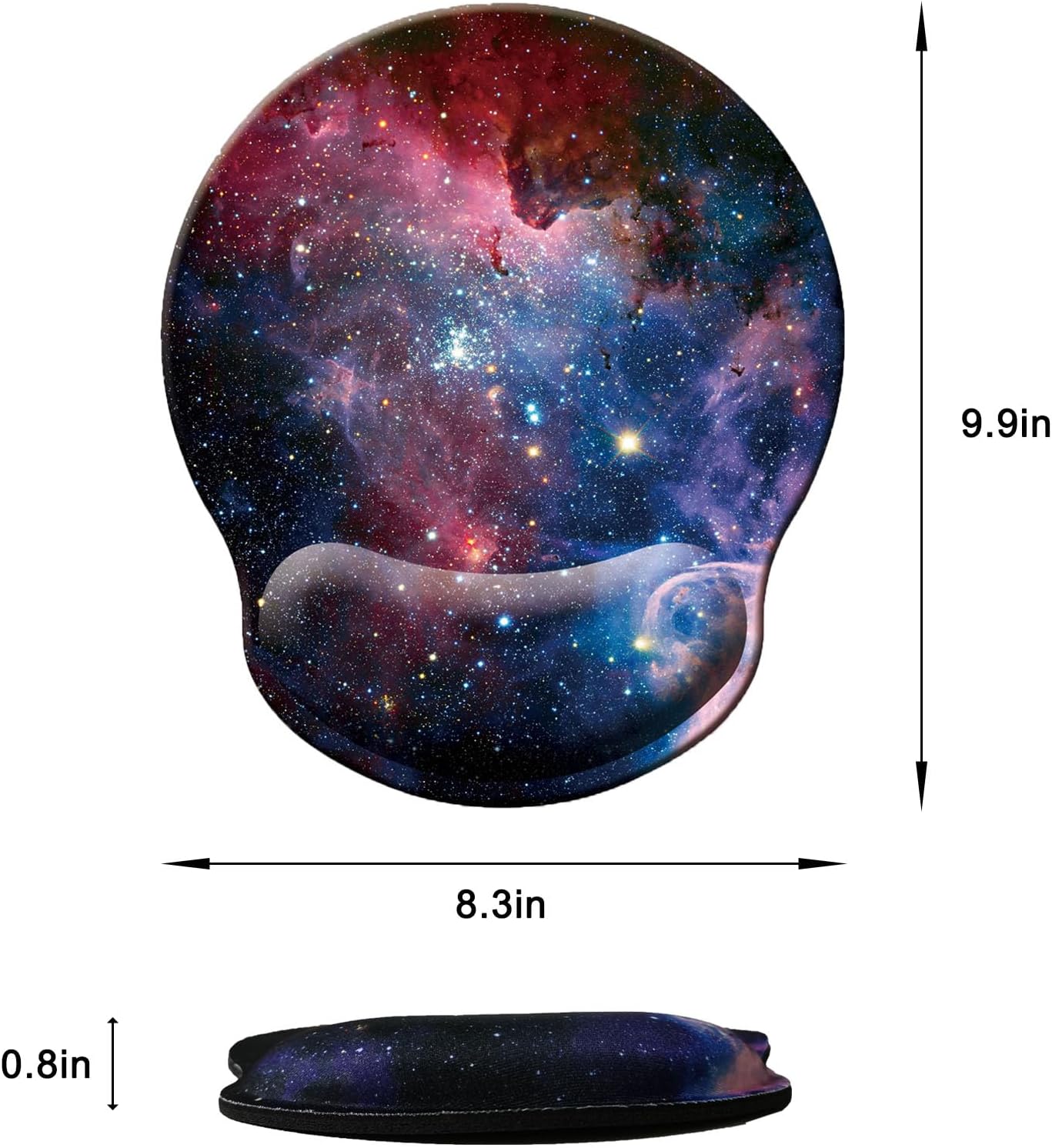 Mouse Pad with Wrist Support, Ergonomic Mouse Pad with Memory Foam Wrist Rest Cushion, Non-Slip Rubber Base Gaming Mice Pad for Home Office Computer Laptop, Flowers Grass
