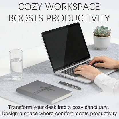 Felt Desk Mat,Large Mouse Pad Desk Mat for Office & Home,Non-Slip Desk Blotter,Felt Desktop Mat for Laptop,Computer,Writing 27.6"x13.8" Dark Gray
