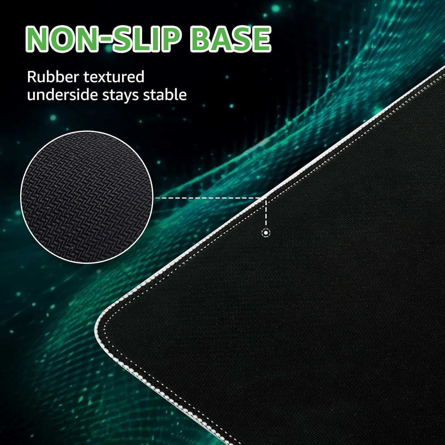 iCasso Desk Cover Mat, Office Mouse Pad, Desk Protector Mat, Extra Large Matt for Desktop,Anti-Slip XXL Big Mousepad with Stitched Edges for Computer Keyboard Retro Black - Colors A
