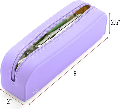 Mr. Pen- Silicone Pencil Case, Aesthetic Pencil Bag for Women, Makeup Pouch, Multifunctional Pouch for Stationery, Cosmetics and Electrical Goods Storage