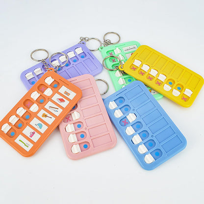 Chore Planning Chart Key Chains 6Pcs Chore Schedule Key Rings Daily Weekly Memo Checklist Boards with 18pcs List Cards Stickers for Kids Adults Habit and Behavior Planner Tracker