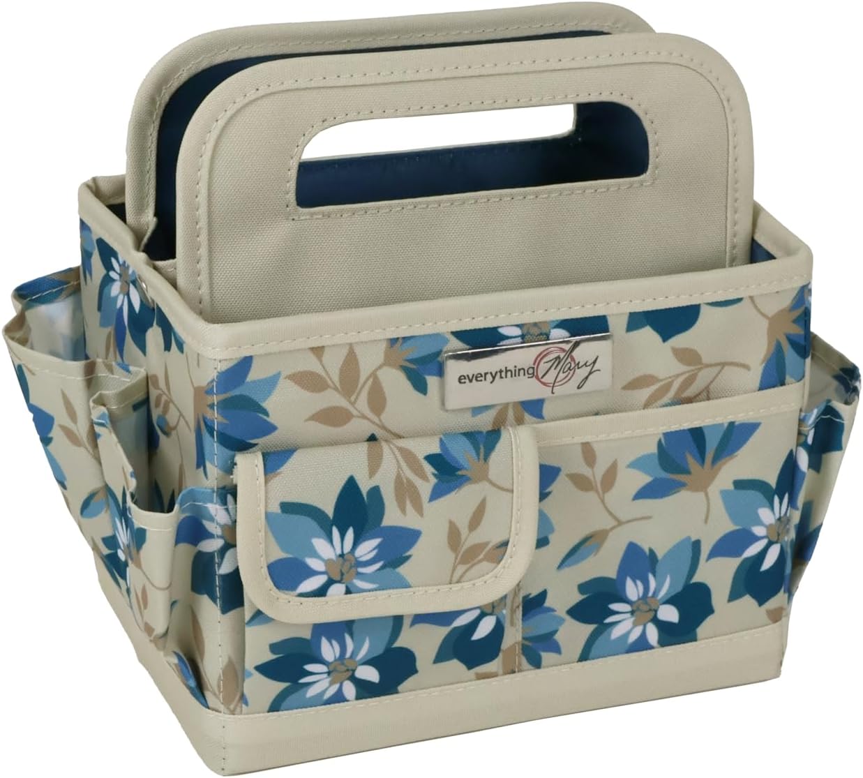 Everything Mary Craft Caddy, Tan Dot - Art Storage for Supplies & Crafts - Supply Organizers Tote for School Classroom, Office, and Home - Organization for Makeup & Nurses