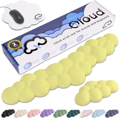Purple Cloud Keyboard Wrist Rest – Create-ables Qloud Purple Wrist Rest for Computer Keyboard and Mouse, Ergonomic Memory Foam Wrist Pad with Non-Slip Base, Includes Cloud Mouse Pad