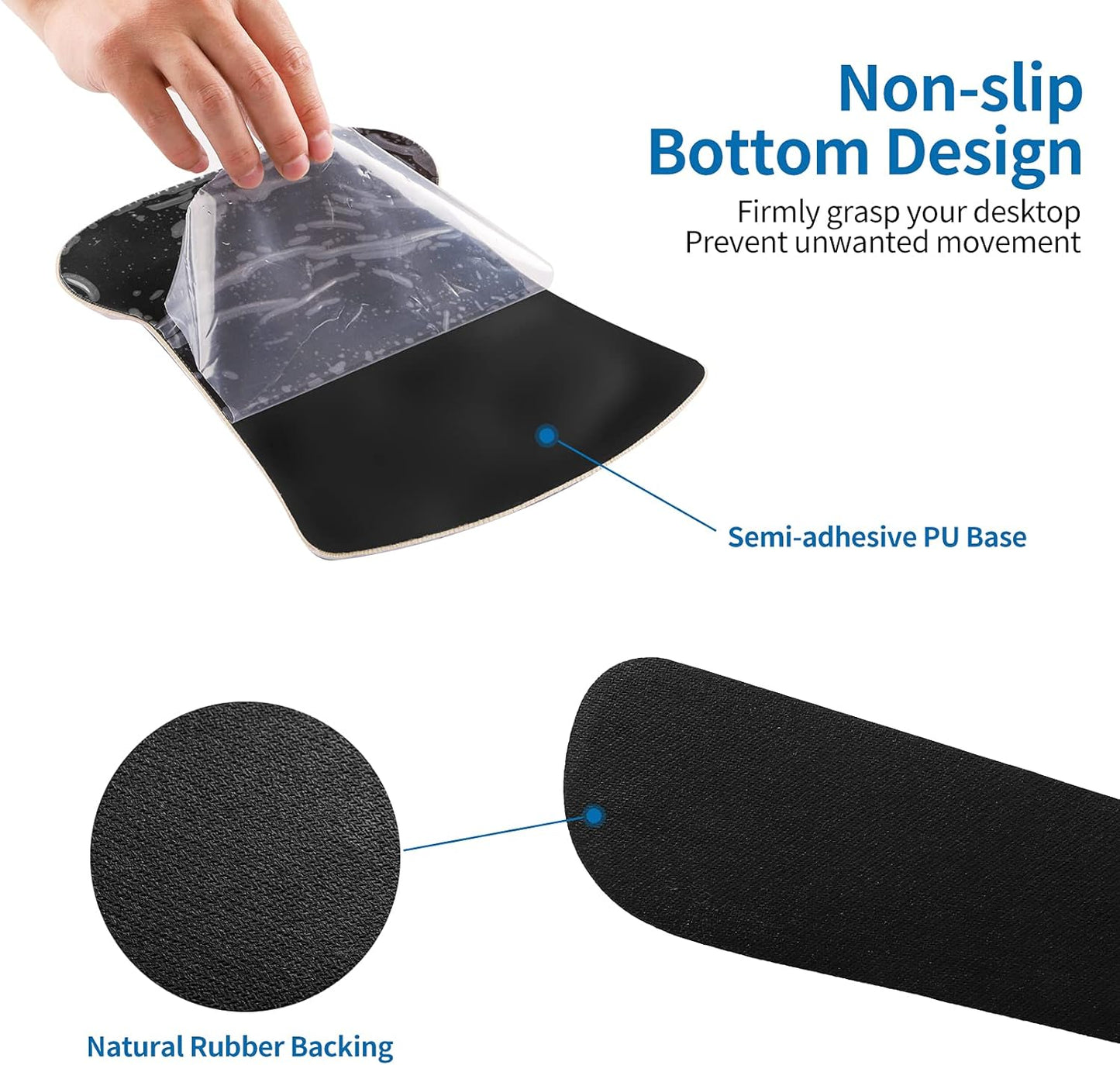 RICHEN Keyboard Wrist Rest Pad and Mouse Wrist Rest Support Mouse Pad Set,Sturdy & Comfortable & Lightweight for Easy Typing & Pain Relief-Ergonomic Support (Brown)
