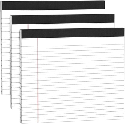 5 Pack Wide Legal Pads 11" x 9.5" Landscape Pink Purple Blue Green Yellow College Ruled Note Pad Narrow Ruled 30 Sheets per Notepad Perforated Writing Paper Thick Backboard Horizontal Pads of Paper