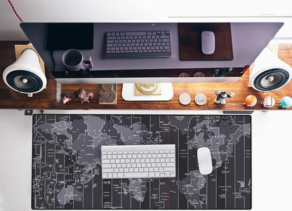 KTRIO Large Gaming Mouse Pad Desk Mat, Superior Micro-Weave Cloth for Precise Mouse Control, Non-Slip Rubber Base, Stitched Edges, Water-Resistant, for Gamer, Office & Home, 31.5" x 11.8" inches