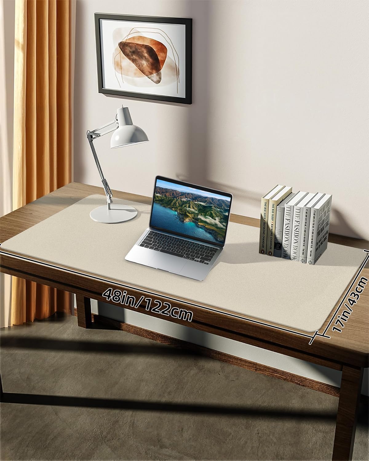 Leather Desk Pad Protector, Office Desk Mat, Large Mouse Pad, Non-Slip PU Leather Desk Blotter, Laptop Desk Pad Desk Accessories for Office and Home (Black, 40" x 17")