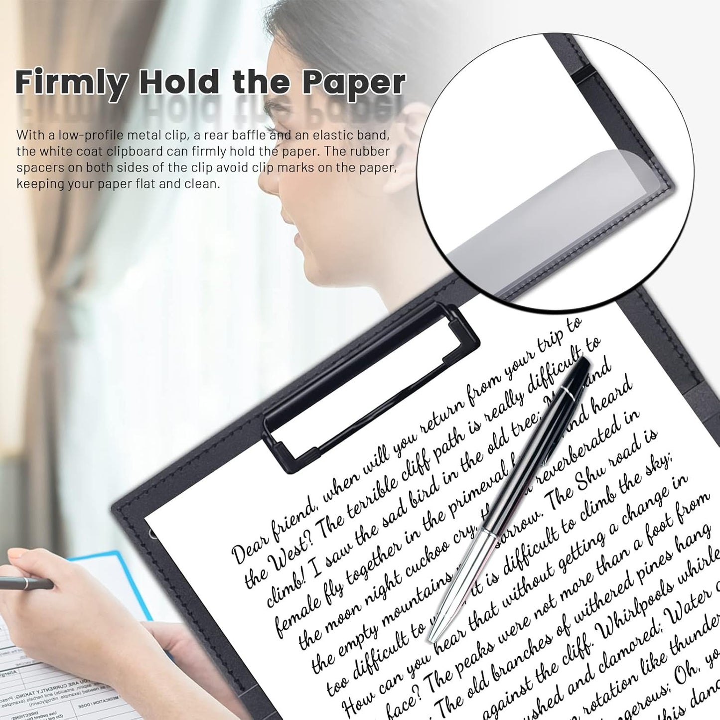 Portable Foldable Nursing Clipboard, Folding Metal Clipboard Pocket Size, Whitecoat Clipboard Nurse Edition Trifold, Occupational Therapy Clipboard for Doctors（Pink）