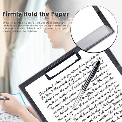 Portable Foldable Nursing Clipboard, Folding Metal Clipboard Pocket Size, Whitecoat Clipboard Nurse Edition Trifold, Occupational Therapy Clipboard for Doctors（Pink）