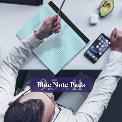 2 Pcs Note Pads 11" x 9.5" Legal Pads College Ruled Notepad Micro Perforated Writing Pads White Lined Paper 80GSM College Ruled Paper Pad of Paper 30 Sheets Notebook for School, To-Do Lists, Office