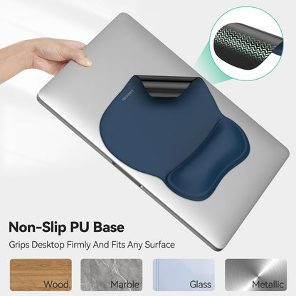 TECKNET Gel Mouse Pad with Wrist Rest, Ergonomic Office Mousepad with Wrist Support - Non-Slip & Smooth Surface Comfortable Desk Accessories Mat for Office, Gaming and Study - Gradient