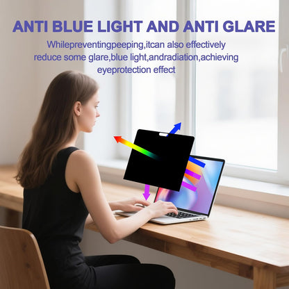 2 Pack Magnetic Hanging Computer Privacy Screen 24 Inch for 16:9 Widescreen Monitor, Removable Privacy Screen Anti Glare Blue Light Computer Screen Privacy Shield, Anti-Scratch 24in Protector Film