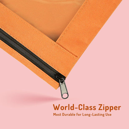 Forvencer Pencil Pouch for 3 Ring Binder, Large Pencil Case Pouch with 3 Reinforced Grommets, Pen Bag, Clear Window Pencil Case, Binder Accessories, Black
