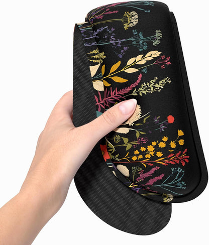Dapesuom Enlarge Keyboard Wrist Rest, Memory Foam Wrist Cushion for Desk Mat Support, Cute Pain Relief Keyboard Mouse Pad Rests Set with Non-Slip Base for Gaming Laptop Office Computer, Elegant Flower