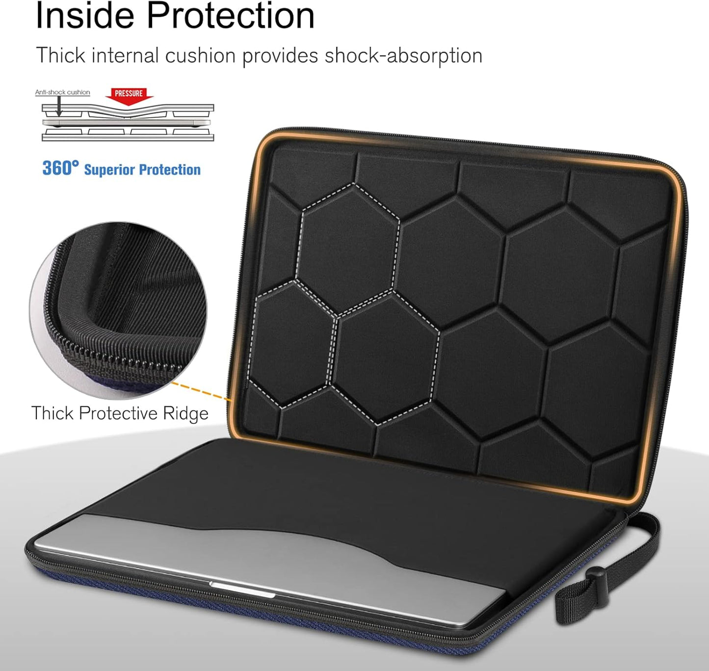 FINPAC Hard Laptop Sleeve Case for MacBook Neo A18 Pro,13 inch MacBook Air 2026 M5/M4/M3/M2/M1,14 inch MacBook Pro 2026 M5/M4/M3/M2 Pro/Max,Waterproof Case for Dell,Surface Laptop,HP,Acer,Black | Hard