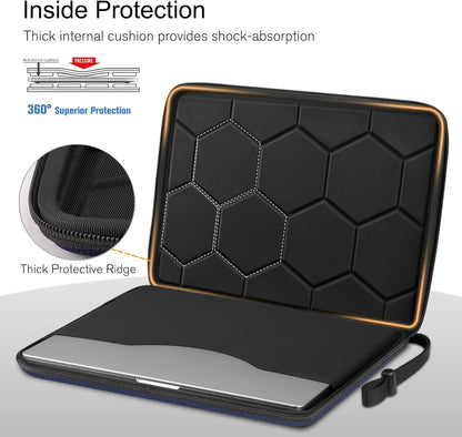 FINPAC Hard Laptop Sleeve Case for MacBook Neo A18 Pro,13 inch MacBook Air 2026 M5/M4/M3/M2/M1,14 inch MacBook Pro 2026 M5/M4/M3/M2 Pro/Max,Waterproof Case for Dell,Surface Laptop,HP,Acer,Black | Hard