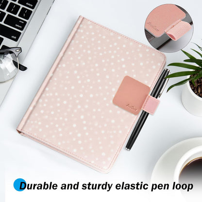 ProCase (5 Pack) Pen Loop Holder for Notebooks Journals Planners Tablet Case, Self Adhesive Leather Pencil Holder with Elastic Loop for Pens, Apple Pencil, Stylus Pen -Black