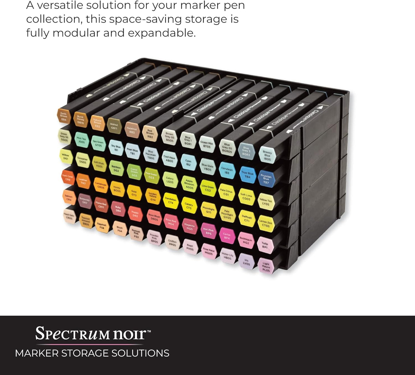Crafter's Companion SPECN-6 Spectrum Noir Marker Storage Trays, 6/Pack,Black