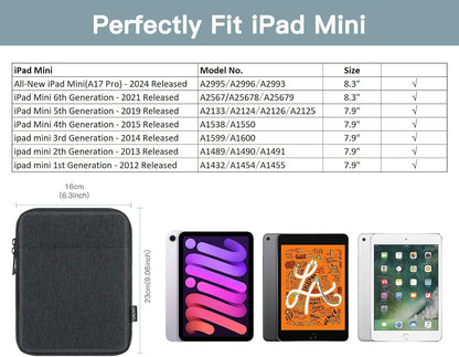TiMOVO 9-11" Tablet Sleeve Bag for iPad 11-inch A16 2025, iPad 10.9"/10.2"| Air 11 Inch/5th/4th Gen. 10.9", Galaxy Tab A9+/A11Plus 11", Protective Bag Fit Smart Keyboard, Dusty Blue