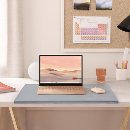 AKOZLIN 35.4"x 18.9" Soft PU Leather Surface Office Desk Mouse Mat Anti-Push Pad with Full Grip Fixation Lip Table Blotter Edge-Locked Protector