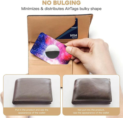2 Pack Ultra Thin Wallet Holder Card Case for Apple AirTag, Lightweight GPS Tracker Cover for Wallet, Purse, Handbag, Keys, Clutch Bag