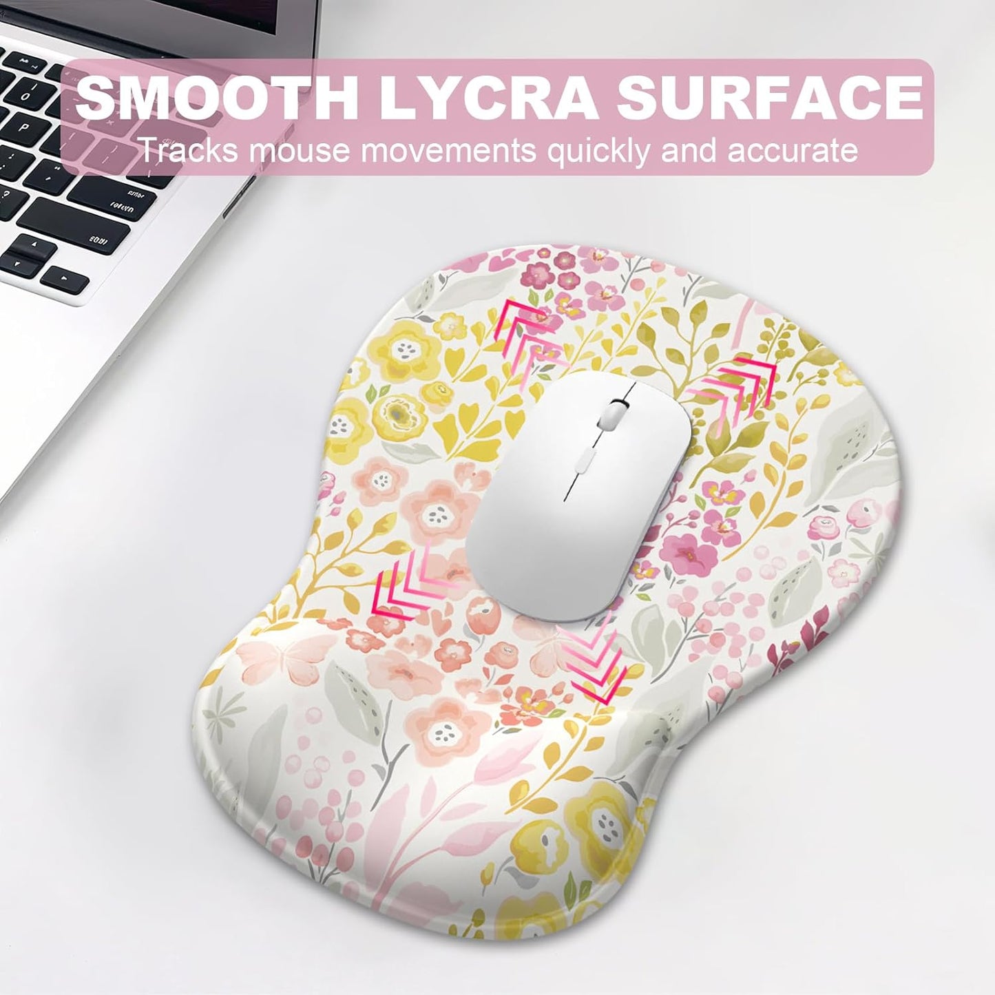 Ergonomic Mouse Pad with Wrist Rest and Keyboard Wrist Rest, Gel Mousepad and Wrist Rest for Computer Keyboard, Pain Relief, Non-Slip PU Base, Mouse Pad with Wrist Support for Gaming, Office, Brown