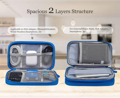 CAOODKDK Electronics Accessories Organizer Pouch Bag, Travel Universal Organizer for Cable, Charger, Phone, SD Card, Business Travel Gadget Bag