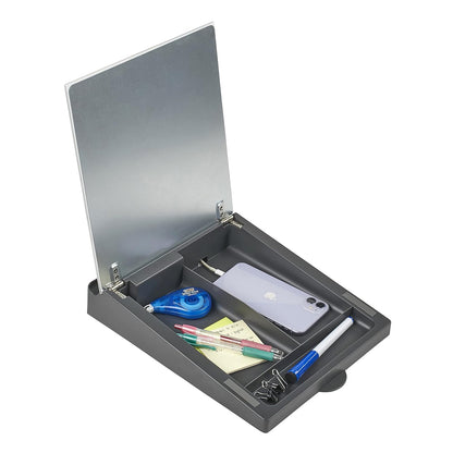 ECR4Kids MessageStor Dry-Erase Glass Board Memo Station, Desk Organizer, Assorted