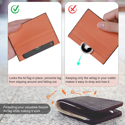 2-Pack Airtag Wallet Holder - Silicone Slim Card Holder for Apple Airtag - Ultra-Thin Air Tag Cardholder for Purses, Handbags, Backpack Wallets & Clutch Bags