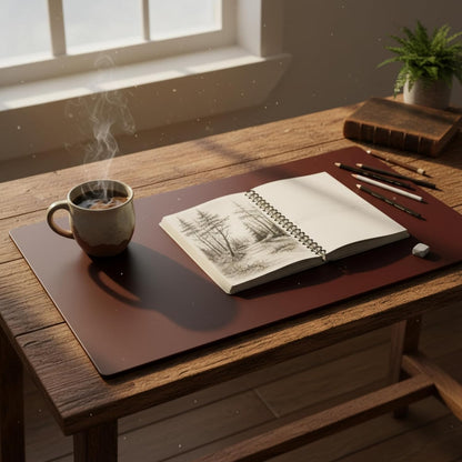 Dacasso Leather Desk Pad Without Side Rails