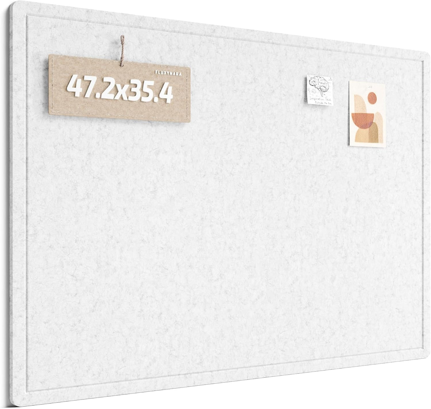 Fluxynara Bulletin Board, 23.6" x 17.5" Cork Board Alternative with 12 Safe Removable Adhesive Tabs, Foldable Felt Pin Board for Home Office, Classroom, Bedroom,Entryway for Walls—Sage