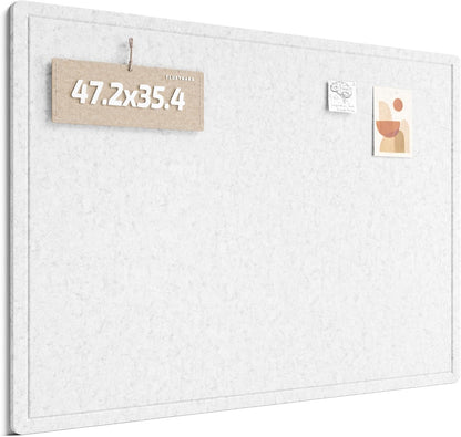 Fluxynara Bulletin Board, 23.6" x 17.5" Cork Board Alternative with 12 Safe Removable Adhesive Tabs, Foldable Felt Pin Board for Home Office, Classroom, Bedroom,Entryway for Walls—Sage