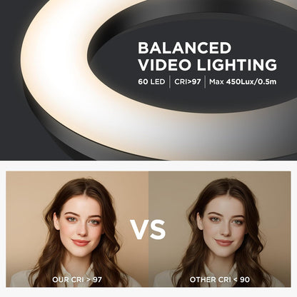 InnoGear Video Conference Light, On-Camera Video Lights for Monitor Desk LED Streaming Lighting with Remote and Touch Control Selfie Zoom Lighting for Computer Webcam Laptop Podcast, Recording