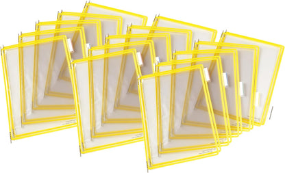 Tarifold Desktop Reference Organizer & Display System, 10 Double-Sided Pockets, 20 Sheet Capacity, Expandable, Durable Steel Wire Frames, Letter Size, Made in France, Black