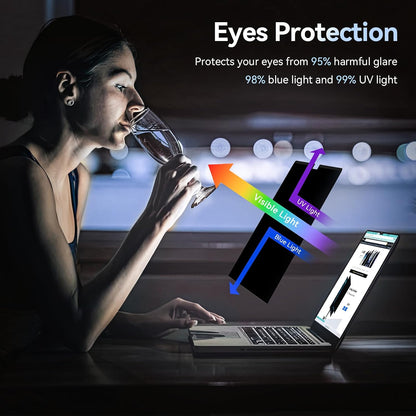 Laptop Privacy Screen 14 Inch Compatible with HP/Dell/Acer/Samsung/Asus/Lenovo/Toshiba,16:10 Aspect Removable Anti Glare Blue Light Filter Protector, 14 in Laptop Privacy Screen Shield